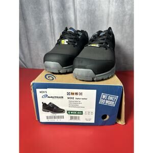 Nautilus Mens Zephyr Black Textile Work Shoes Size 12 Wide (EE)